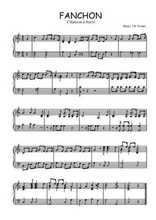 Téléchargez l'arrangement pour piano de la partition de Fanchon en PDF